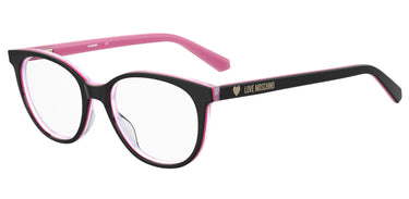 Premium Women Moschino Love Model Eyeglasses: MOL543 - Black Fuchisa- SpecSMART Eye Clinic (Diagonal View)